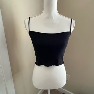 Divided block crop top women’s size XS